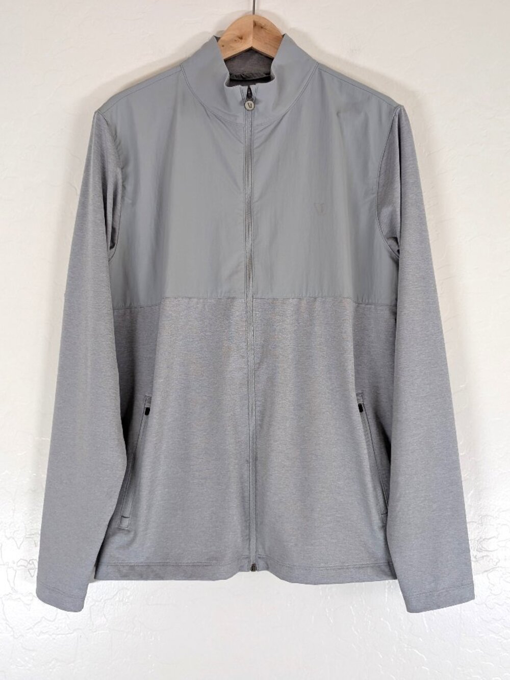 VOURI Track Jacket Men's L Gray Sunday Element Full Zip Outdoor V265
